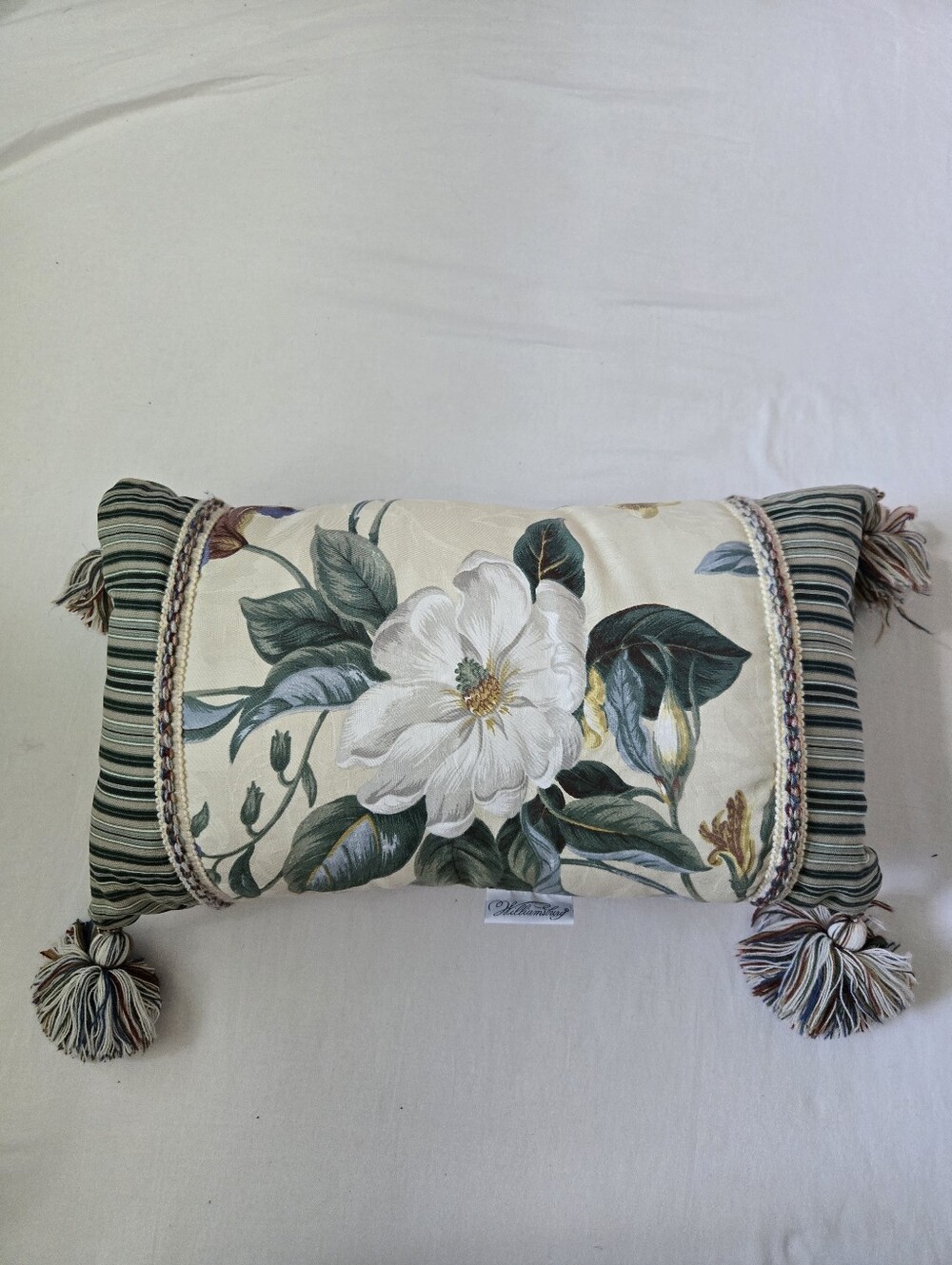 Waverly Williamsburg Garden Images Rectangle Throw Pillow Braided Trim Tassel